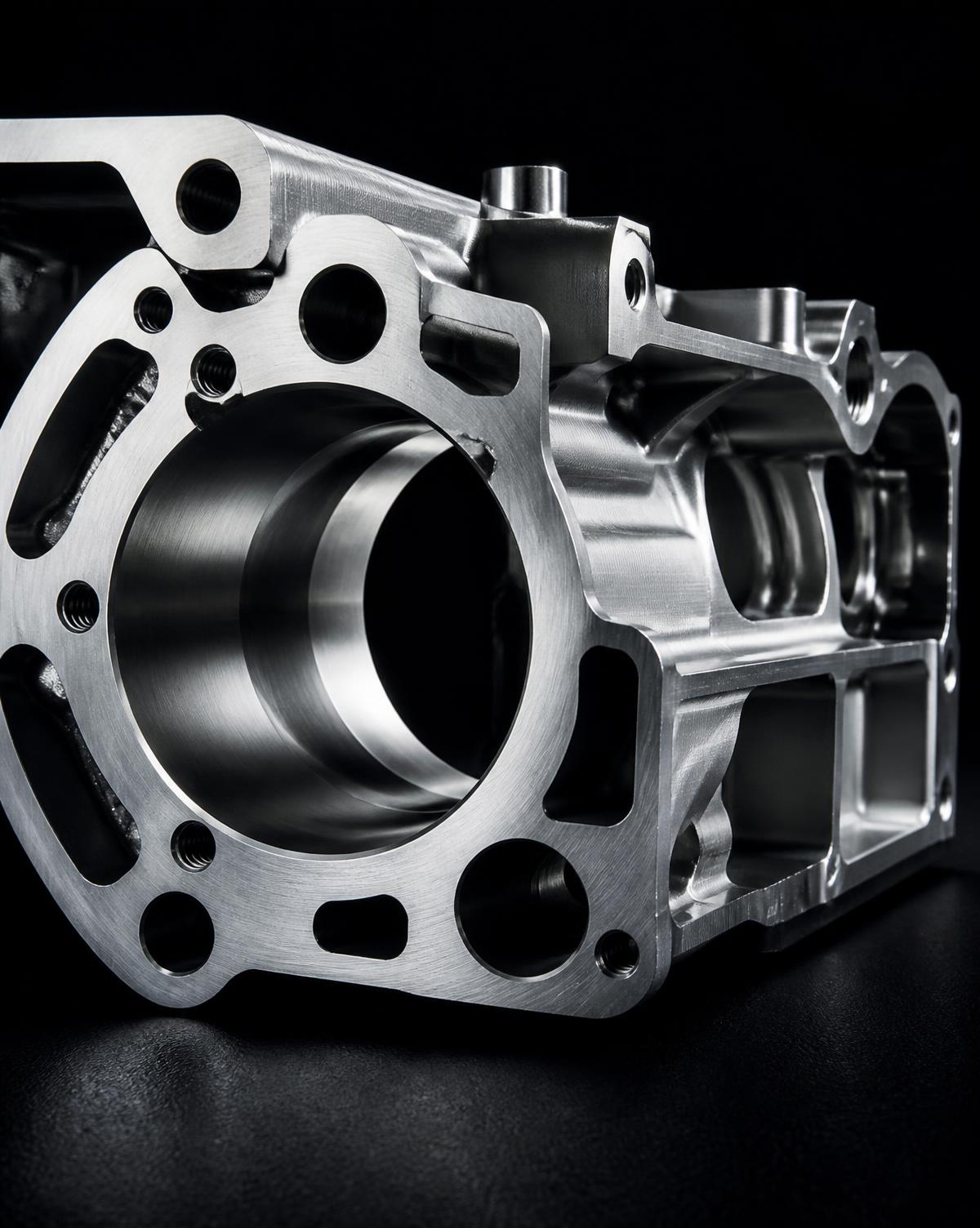Machined billet aluminium engine component
